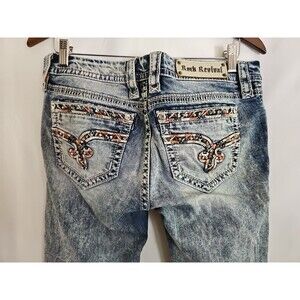 Rock Revival Jeans Women's Sherry Blue Denim Skinny Size 29